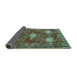 Sideview of Persian Turquoise Traditional Rug, tr4071turq