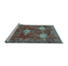 Sideview of Machine Washable Persian Light Blue Traditional Rug, wshtr4071lblu