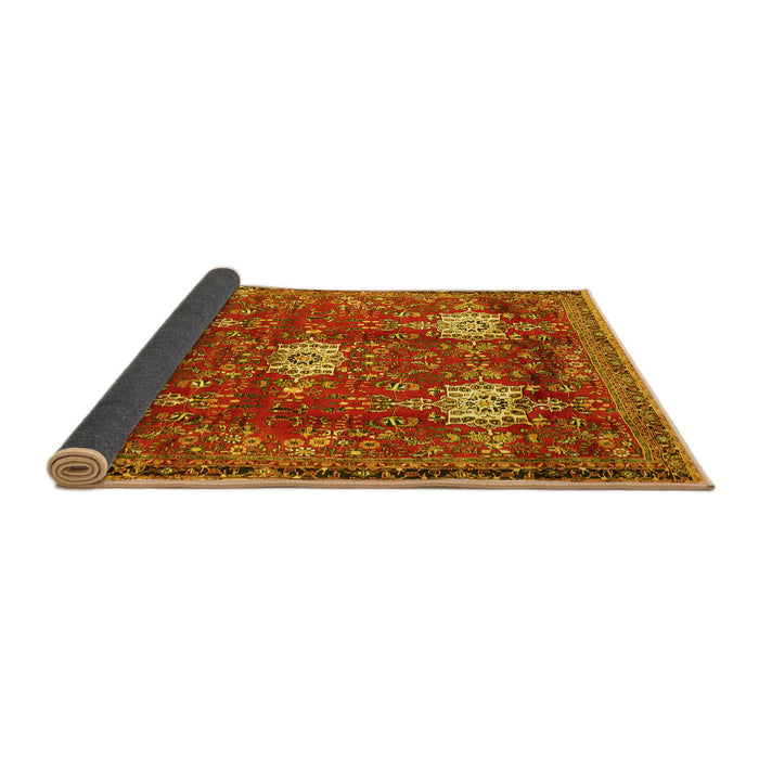 Sideview of Persian Yellow Traditional Rug, tr4071yw
