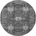 Machine Washable Persian Gray Traditional Rug, wshtr4071gry