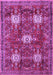 Machine Washable Persian Purple Traditional Area Rugs, wshtr4071pur