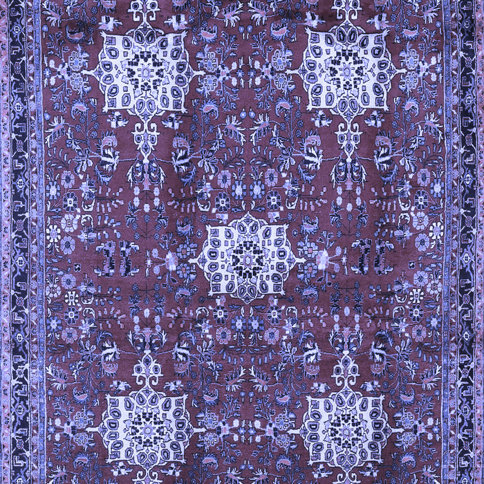 Machine Washable Persian Blue Traditional Rug, wshtr4071blu