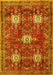 Machine Washable Persian Yellow Traditional Rug, wshtr4071yw