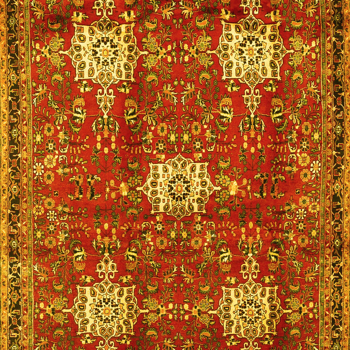 Machine Washable Persian Yellow Traditional Rug, wshtr4071yw