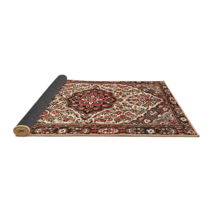 Sideview of Traditional Saffron Red Persian Rug, tr4072
