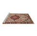 Sideview of Machine Washable Traditional Saffron Red Rug, wshtr4072