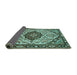 Sideview of Persian Turquoise Traditional Rug, tr4072turq