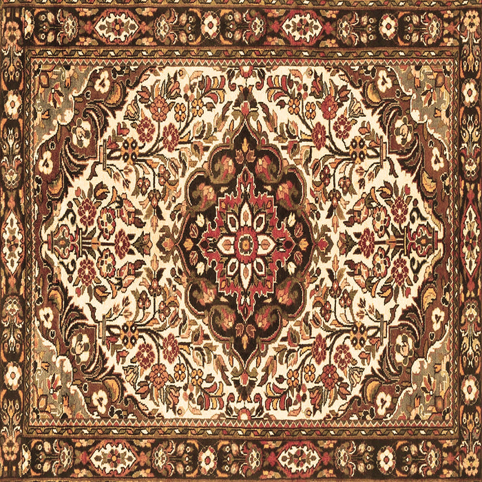 Square Persian Brown Traditional Rug, tr4072brn