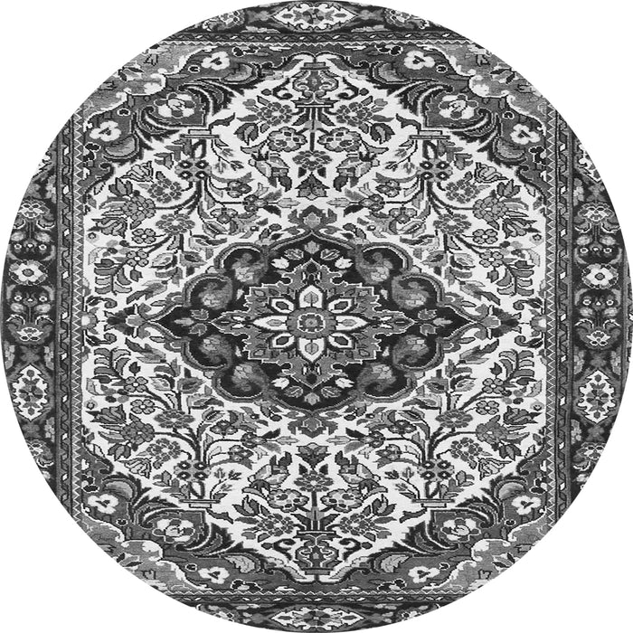 Machine Washable Persian Gray Traditional Rug, wshtr4072gry