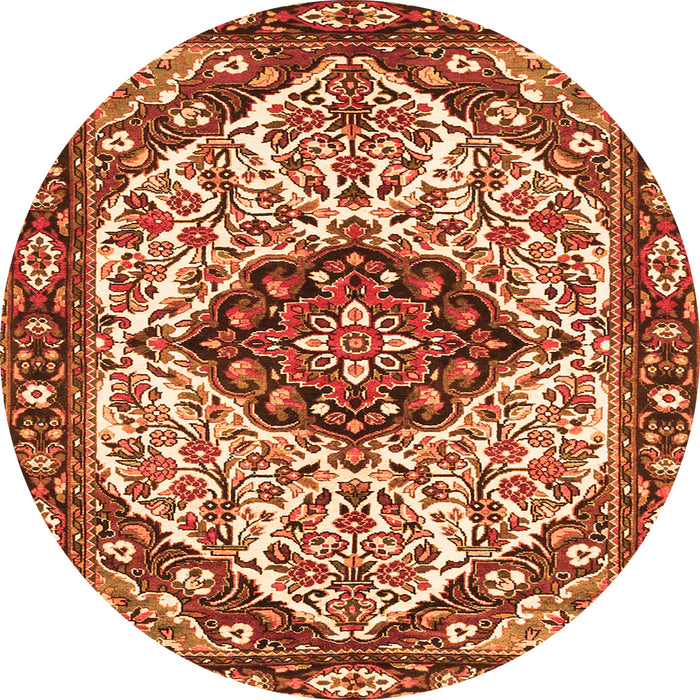 Square Persian Orange Traditional Rug, tr4072org