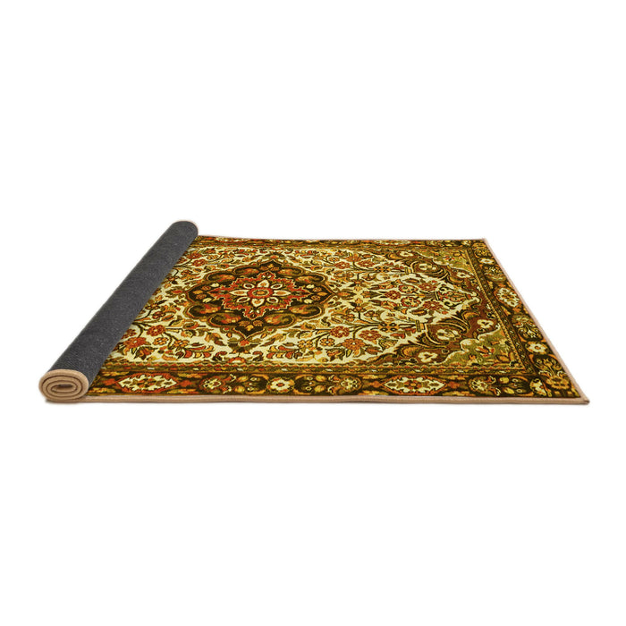 Sideview of Persian Yellow Traditional Rug, tr4072yw
