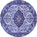 Round Persian Blue Traditional Rug, tr4072blu