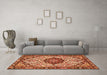 Machine Washable Persian Orange Traditional Area Rugs in a Living Room, wshtr4072org