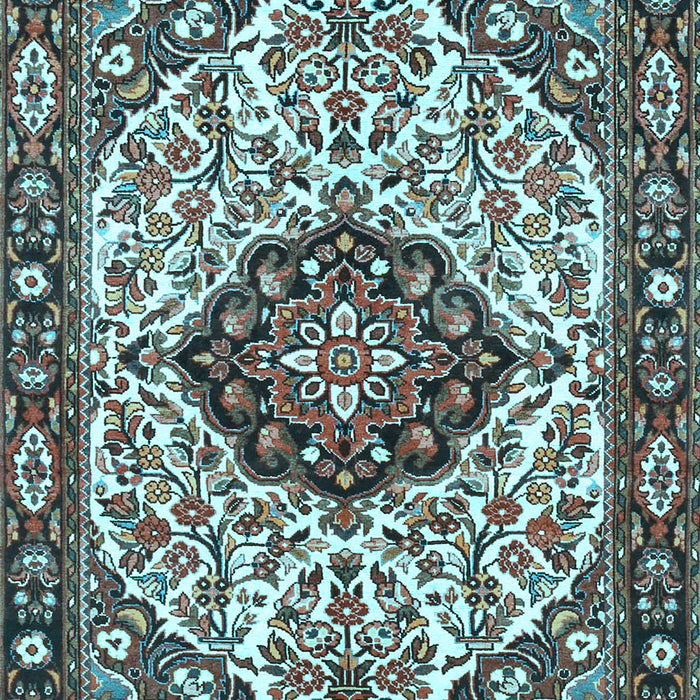 Machine Washable Persian Light Blue Traditional Rug, wshtr4072lblu