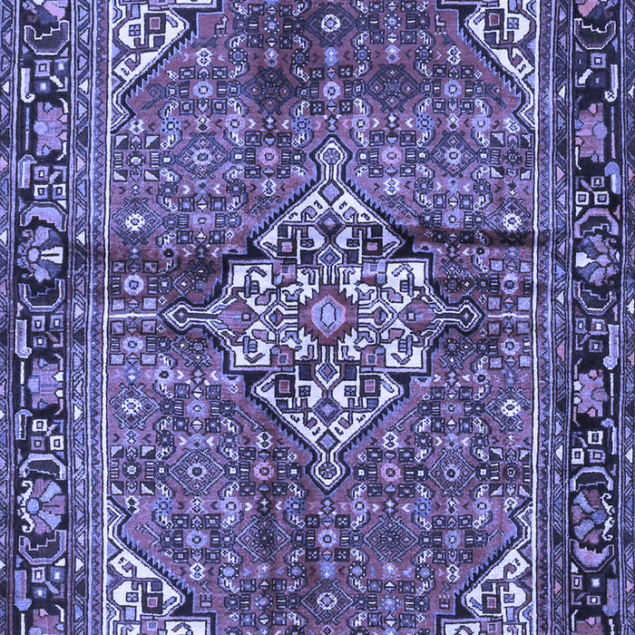 Machine Washable Persian Blue Traditional Rug, wshtr4073blu
