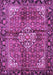 Machine Washable Persian Purple Traditional Area Rugs, wshtr4073pur