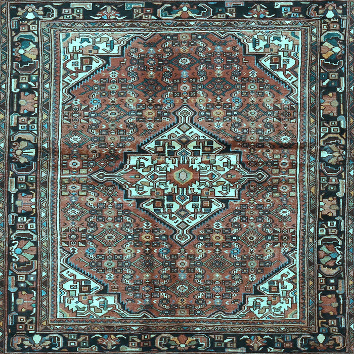 Square Persian Light Blue Traditional Rug, tr4073lblu