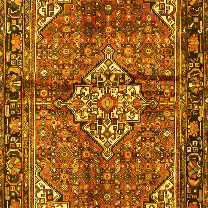 Machine Washable Persian Yellow Traditional Rug, wshtr4073yw