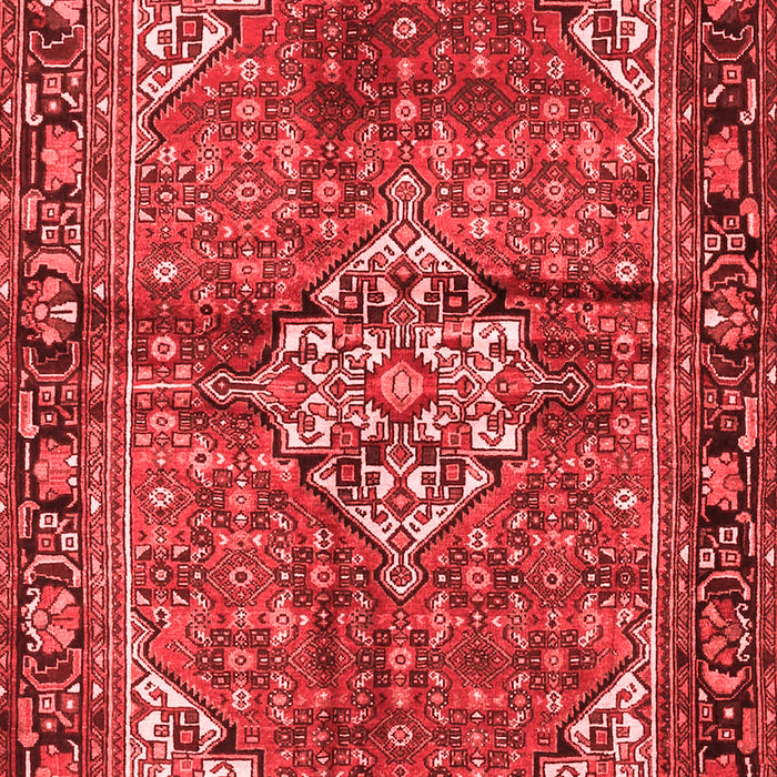 Machine Washable Persian Red Traditional Rug, wshtr4073red