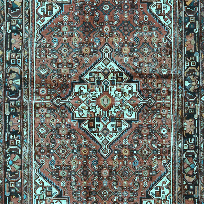 Machine Washable Persian Light Blue Traditional Rug, wshtr4073lblu