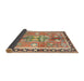 Sideview of Traditional Brownish Green Persian Rug, tr4074