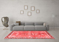 Machine Washable Persian Red Traditional Rug, wshtr4074red