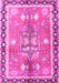 Machine Washable Persian Pink Traditional Rug, wshtr4074pnk