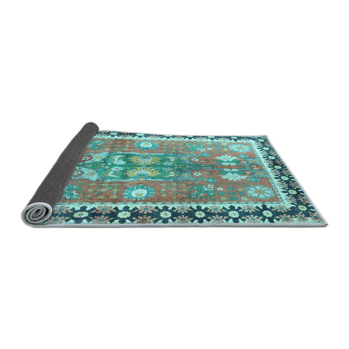 Sideview of Persian Light Blue Traditional Rug, tr4074lblu