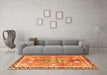 Machine Washable Persian Orange Traditional Area Rugs in a Living Room, wshtr4074org