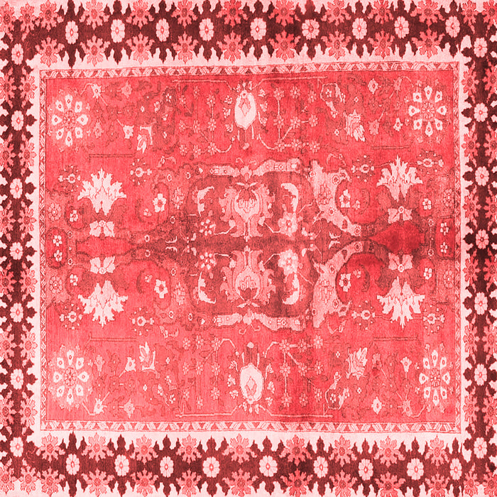 Machine Washable Persian Red Traditional Rug, wshtr4074red