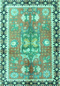 Persian Turquoise Traditional Rug, tr4074turq