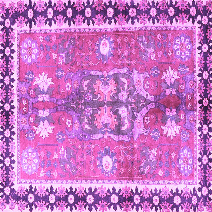 Square Persian Purple Traditional Rug, tr4074pur