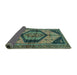 Sideview of Persian Turquoise Traditional Rug, tr4075turq