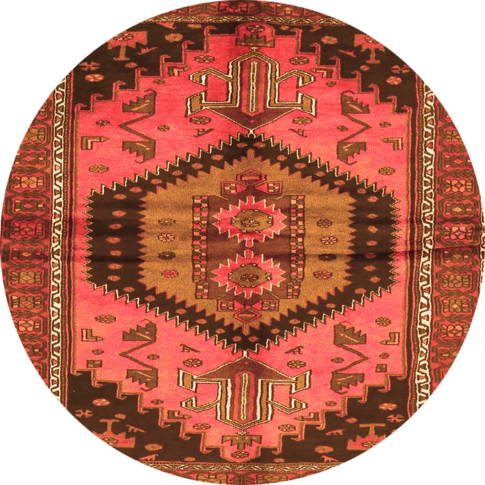 Square Persian Orange Traditional Rug, tr4075org