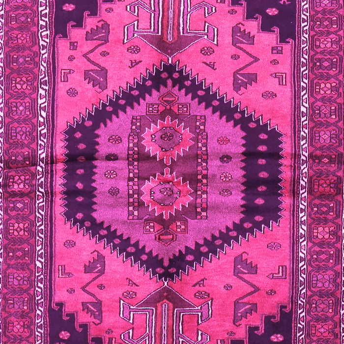 Machine Washable Persian Pink Traditional Rug, wshtr4075pnk