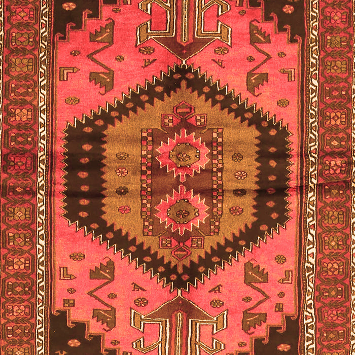 Serging Thickness of Machine Washable Persian Orange Traditional Area Rugs, wshtr4075org