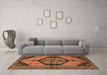 Machine Washable Persian Brown Traditional Rug in a Living Room,, wshtr4075brn