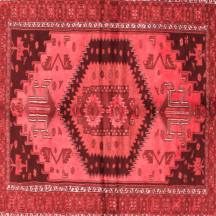 Machine Washable Persian Red Traditional Rug, wshtr4075red