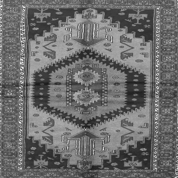 Round Machine Washable Persian Gray Traditional Rug, wshtr4075gry