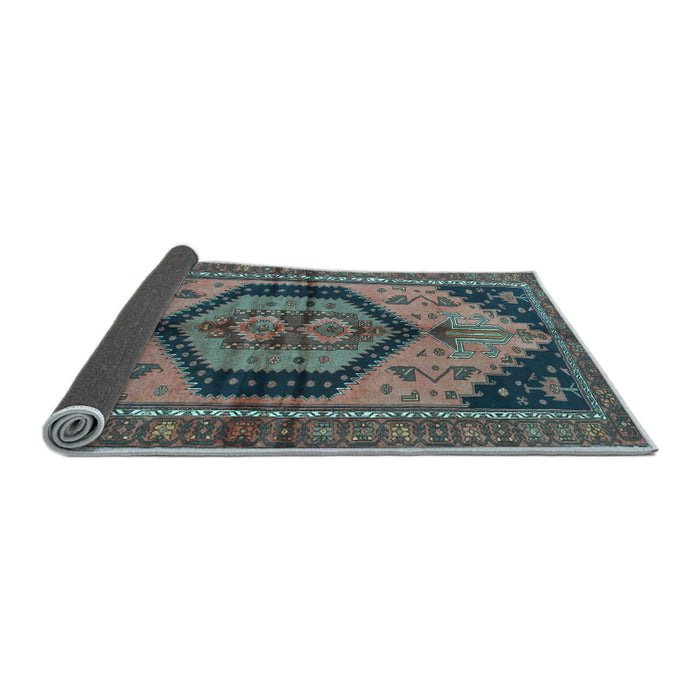 Sideview of Persian Light Blue Traditional Rug, tr4075lblu