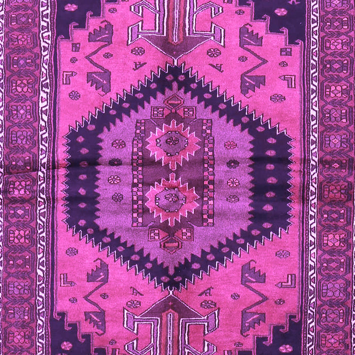 Machine Washable Persian Purple Traditional Area Rugs, wshtr4075pur