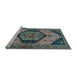 Sideview of Machine Washable Persian Light Blue Traditional Rug, wshtr4075lblu