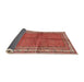 Sideview of Traditional Sunrise Orange Persian Rug, tr4076