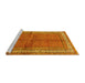 Sideview of Machine Washable Persian Yellow Traditional Rug, wshtr4076yw