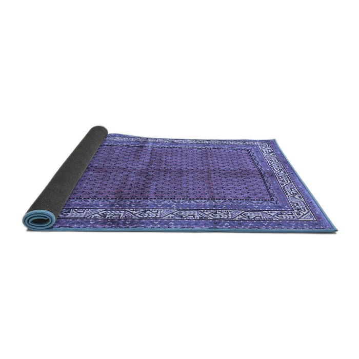 Sideview of Persian Blue Traditional Rug, tr4076blu