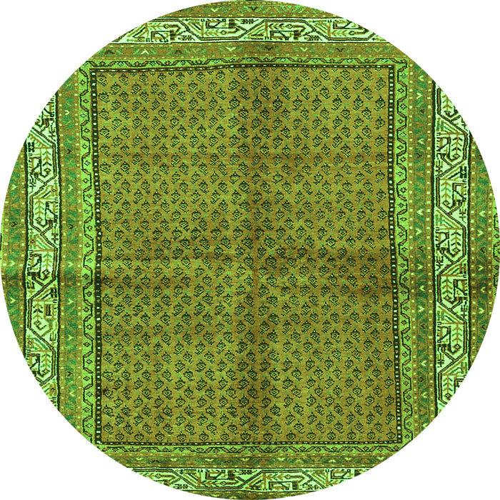 Machine Washable Persian Green Traditional Area Rugs, wshtr4076grn