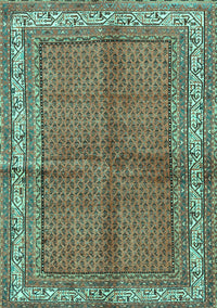 Persian Turquoise Traditional Rug, tr4076turq