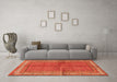Machine Washable Persian Orange Traditional Area Rugs in a Living Room, wshtr4076org