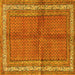 Square Persian Yellow Traditional Rug, tr4076yw