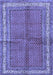 Machine Washable Persian Blue Traditional Rug, wshtr4076blu